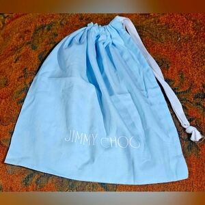 JIMMY CHOO Light Blue Drawstring Dust Bag Cover Pouch Shoes Handbag Purse Wallet